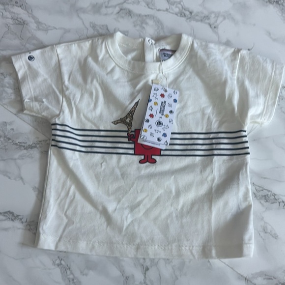Petit Bateau X Monsieur Madame Boys T-shirt 12M NWT Eiffel Tower - Picture 5 of 6